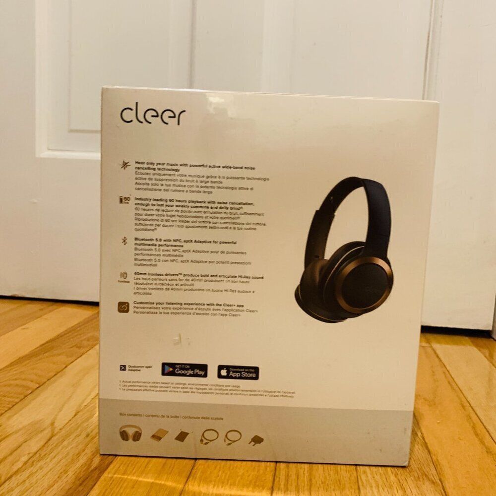 Cleer Enduro ANC Noise Canceling 2Mic and Wireless Bluetooth Headphones Navy - Picture 5 of 16
